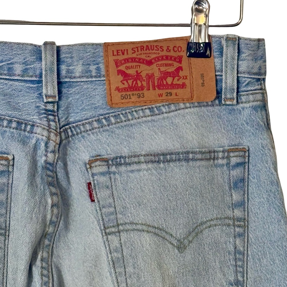 LEVIS 501 93 light wash jeans in size 29 - Picture 7 of 8